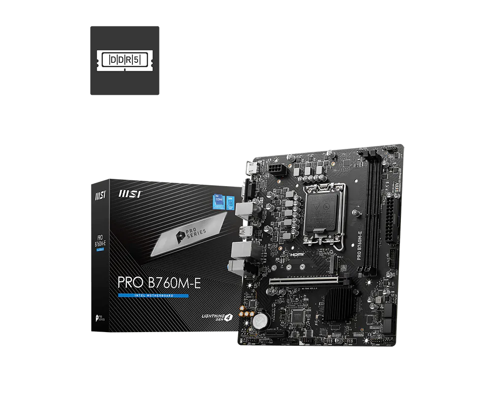 MOTHERBOARD MSI PRO B760M-E DDR5 (LGA1700)