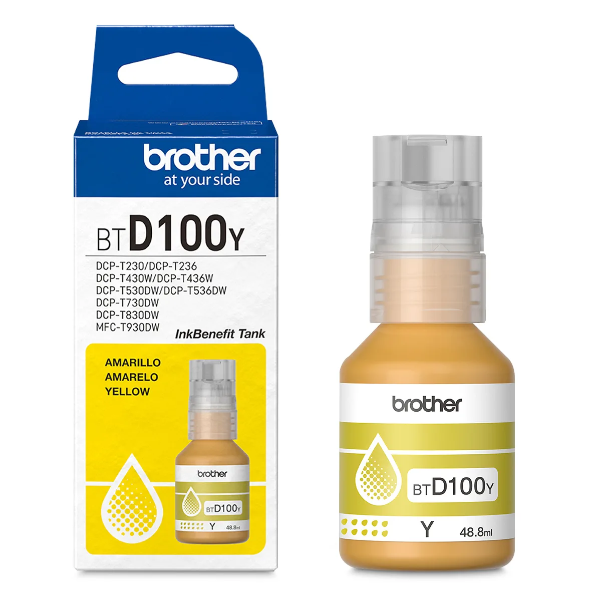 BOTELLA BROTHER BTD100Y 5000 PAG (AMARILLO)