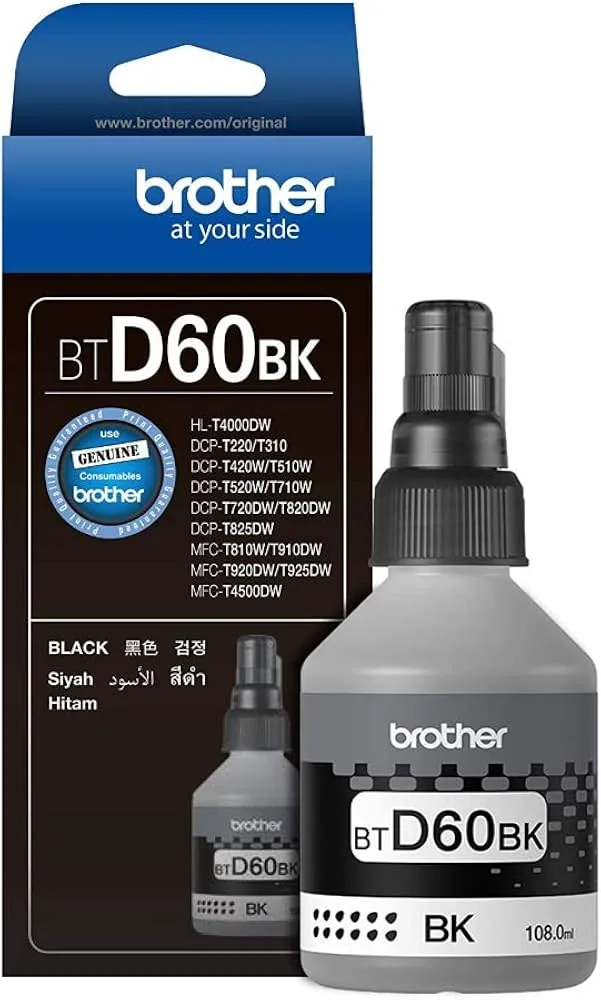 BOTELLA BROTHER BTD-60BK PACK X 2U 6,500PAG NEGRO