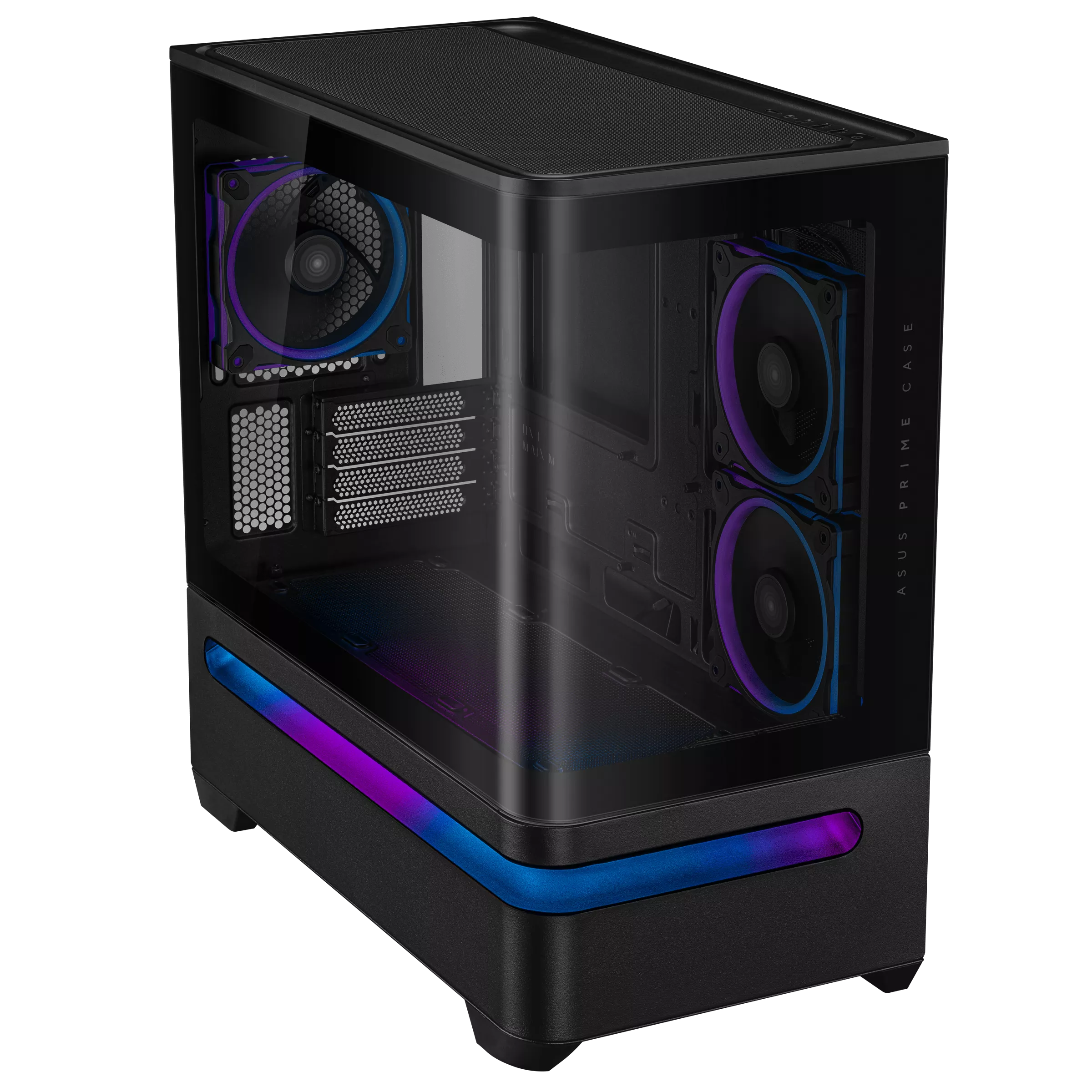 GABINETE ASUS PRIME AP202 TG ARGB BLACK V TEMPLADO - Imagen 2