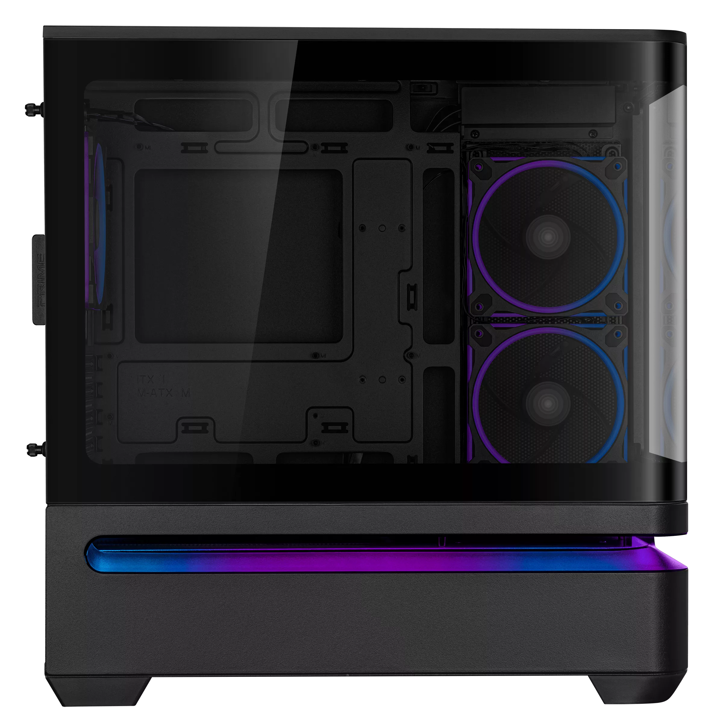 GABINETE ASUS PRIME AP202 TG ARGB BLACK V TEMPLADO - Imagen 3