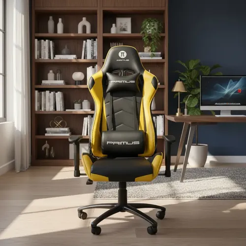 SILLA GAMER PRIMUS THRONOS 100T BLACK/AMARILLA