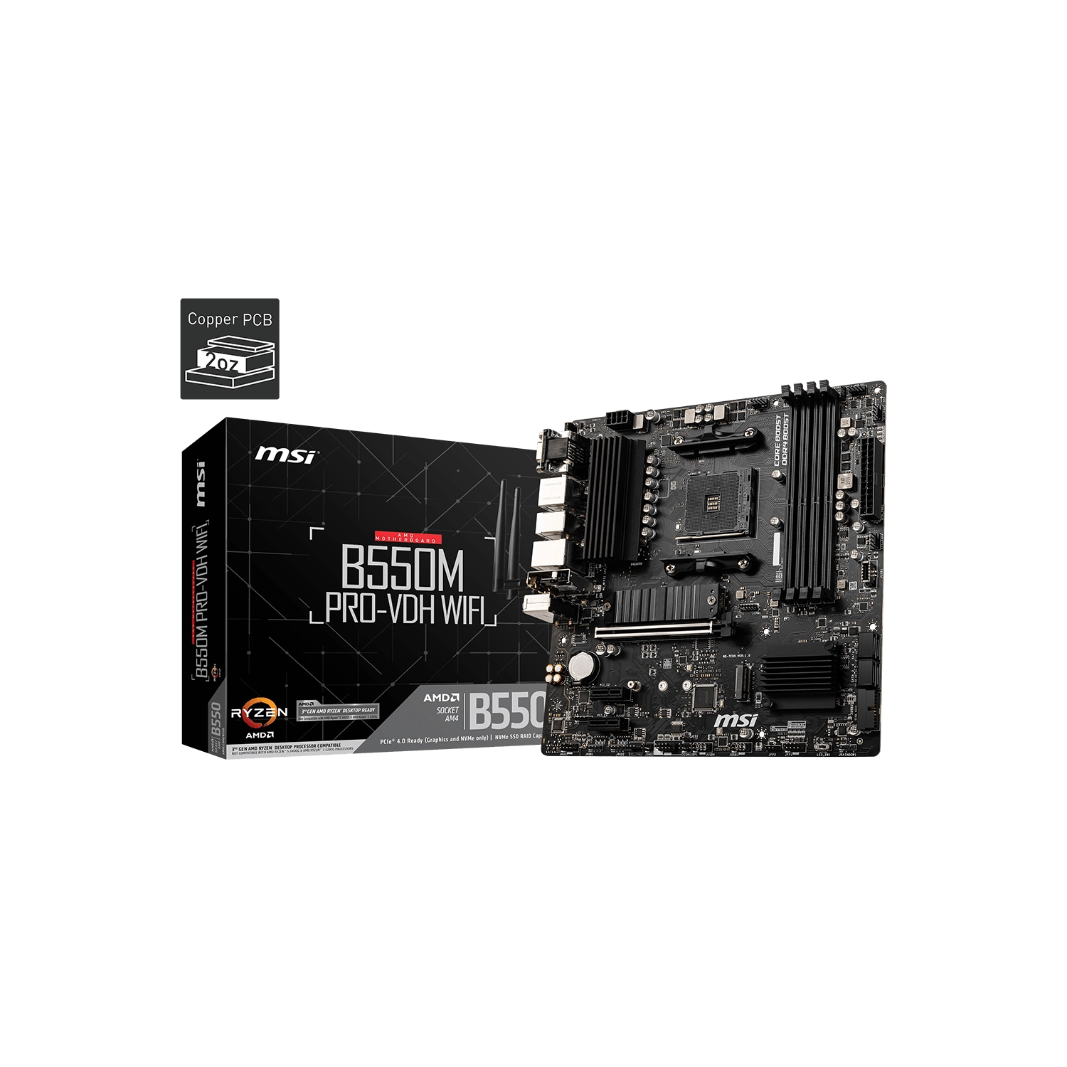 MOTHERBOARD MSI B550M PRO-VDH WIFI AM4 DDR4