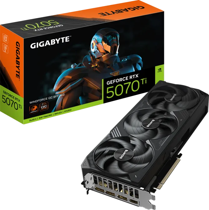 PLACA DE VIDEO GIGABYTE RTX 5070TI WF3 OC 16GB