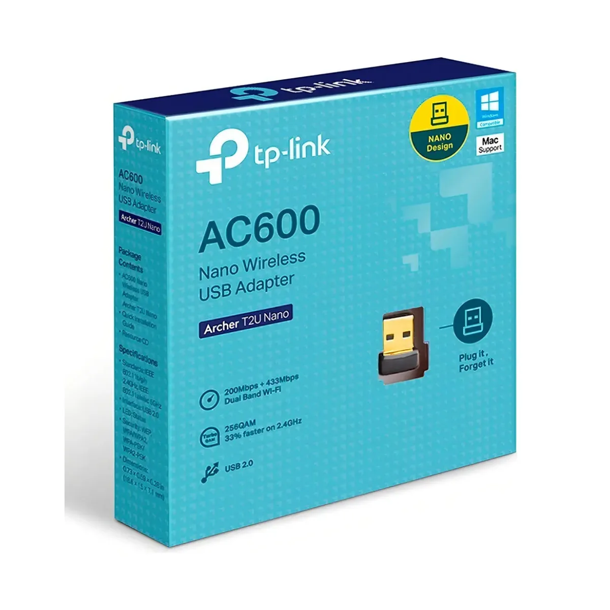 PLACA RED USB TP-LINK ARCHER T2U AC600 NANO
