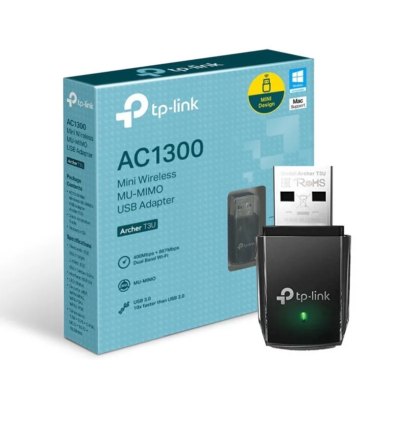 PLACA RED USB TP-LINK ARCHER T3U AC1300 MU-MIMO DB