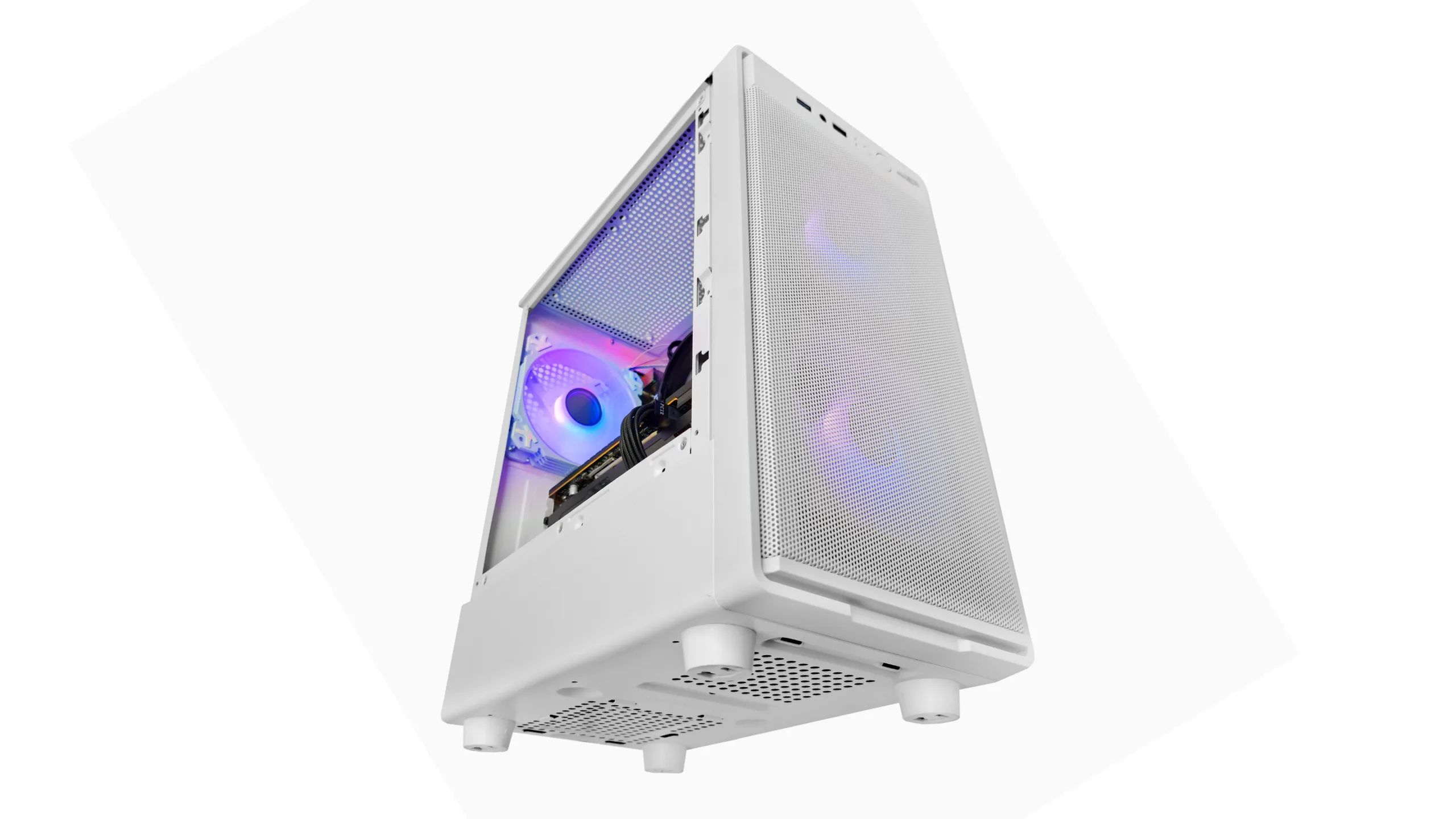 GABINETE SENTEY M12 MESH WHITE - 3 FANS A-RGB - Imagen 4