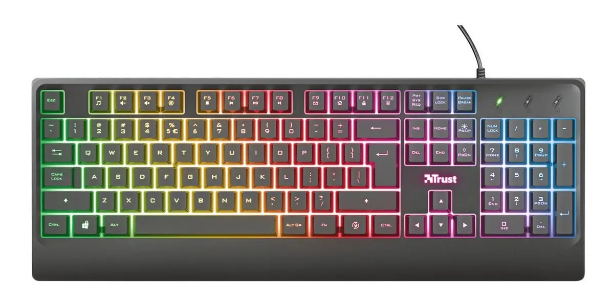 TECLADO GAMER LED TRUST ZIVA ES