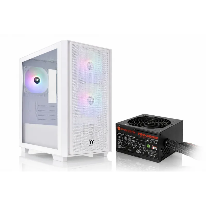 GABINETE C/FUENTE THERMALTAKE VERSA H16 + TR2 500W (WHITE EDITION)