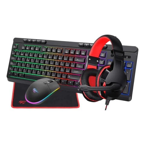 KIT GAMER HAVIT MOUSE TECLADO AURICULAR MOUSEPAD KB907CM-SP - https://clickgaming.com.ar