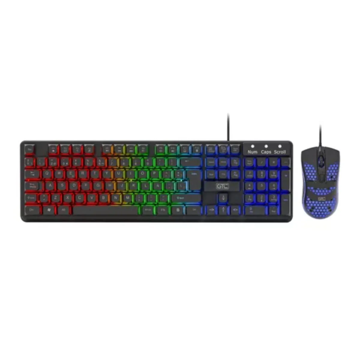 KIT PRISMA DUO TECLADO Y MOUSE GAMER NEGRO GTC - https://clickgaming.com.ar