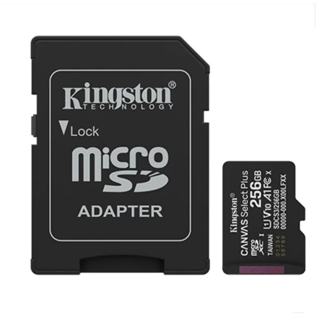 MicroSD KINGSTON 256GB c/Adap Gen3 150MB/s Canvas Plus CL10 (8507) - https://clickgaming.com.ar