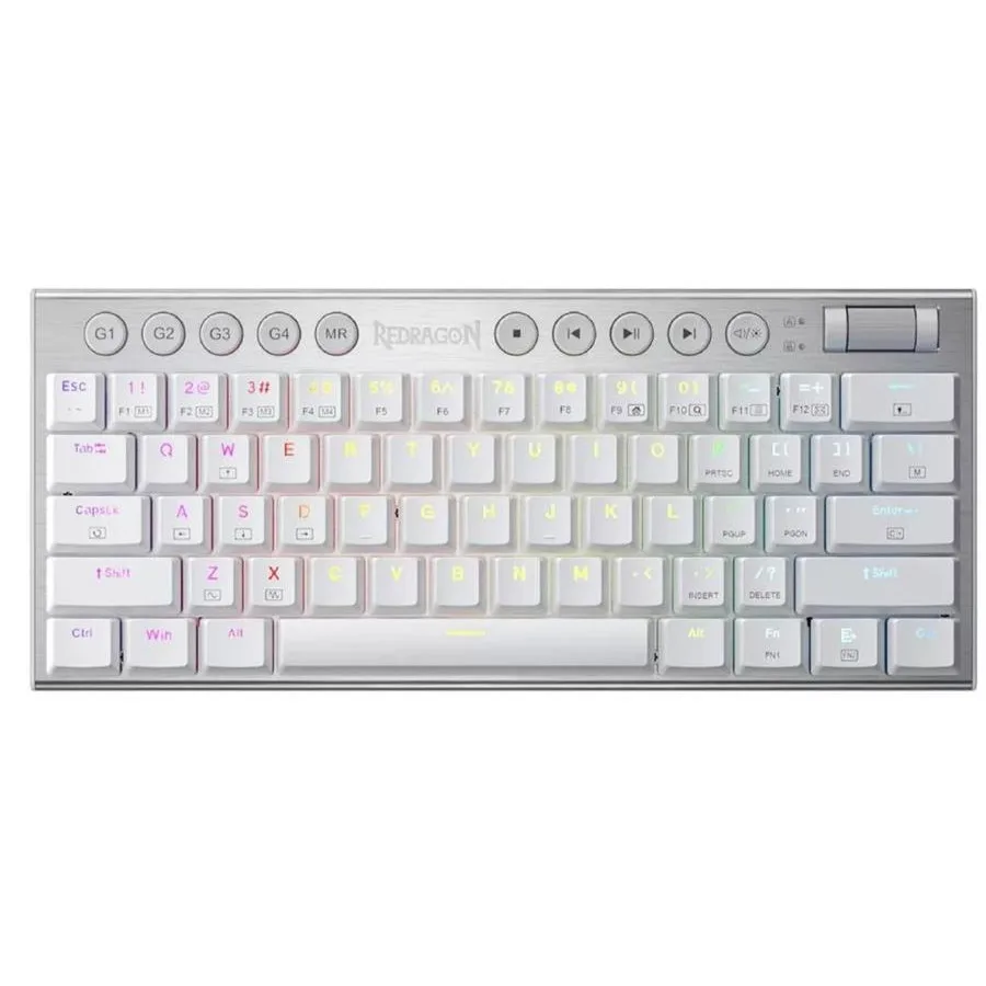 TECLADO MECANICO REDRAGON HORUS MINI WHITE SWITCH RED - https://clickgaming.com.ar