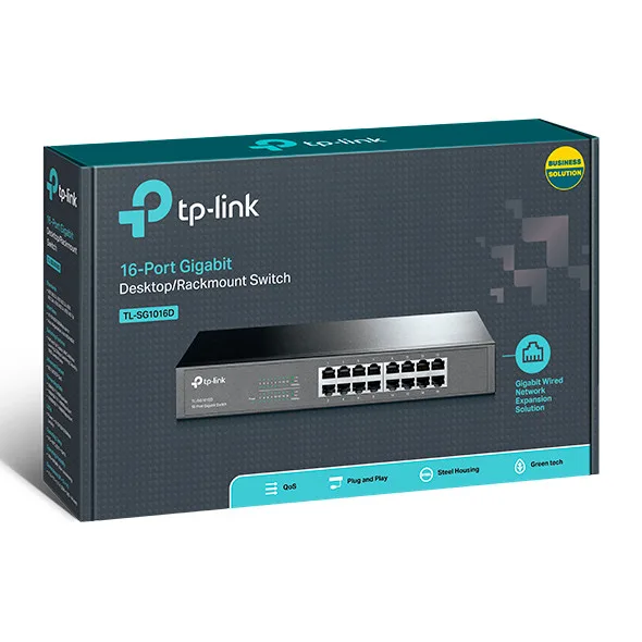 TL-SG1016D Switch 16P Gigabit Tp-Link Desktop (0613) - https://clickgaming.com.ar