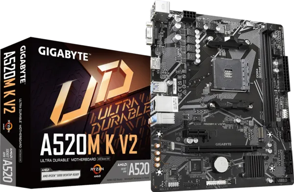 MOTHERBOARD GIGABYTE A520M K V2 AM4 DDR4