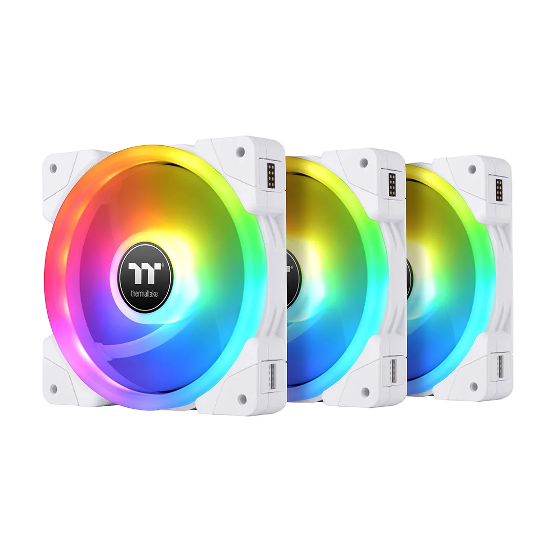 FAN THERMALTAKE SWAFAN TT EX12 PREMIUM EDITION FAN ARGB X3 WHITE - https://clickgaming.com.ar