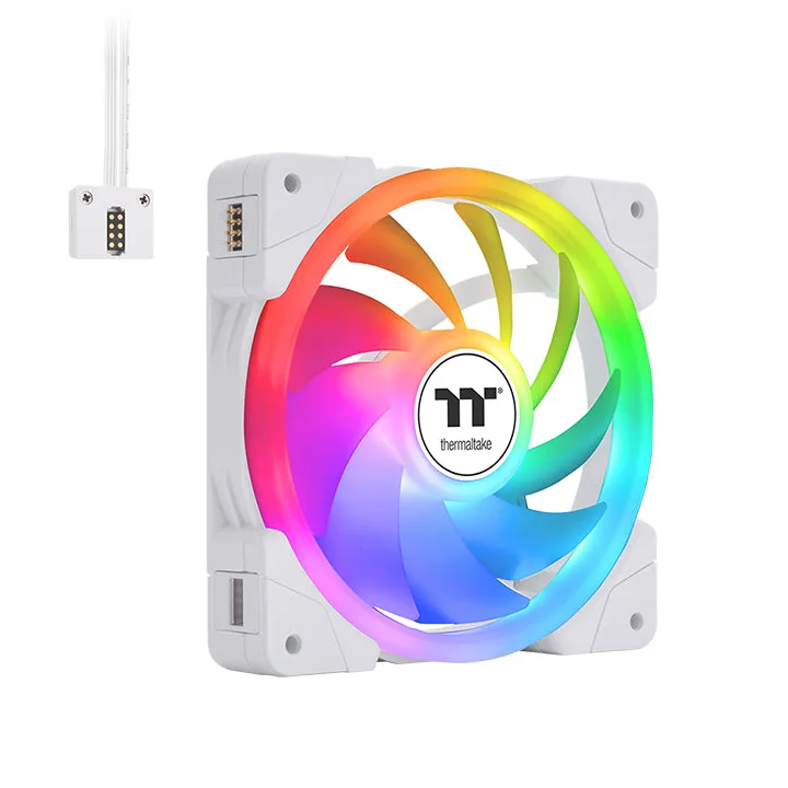 FAN THERMALTAKE SWAFAN TT EX12 PREMIUM EDITION FAN ARGB X3 WHITE - https://clickgaming.com.ar