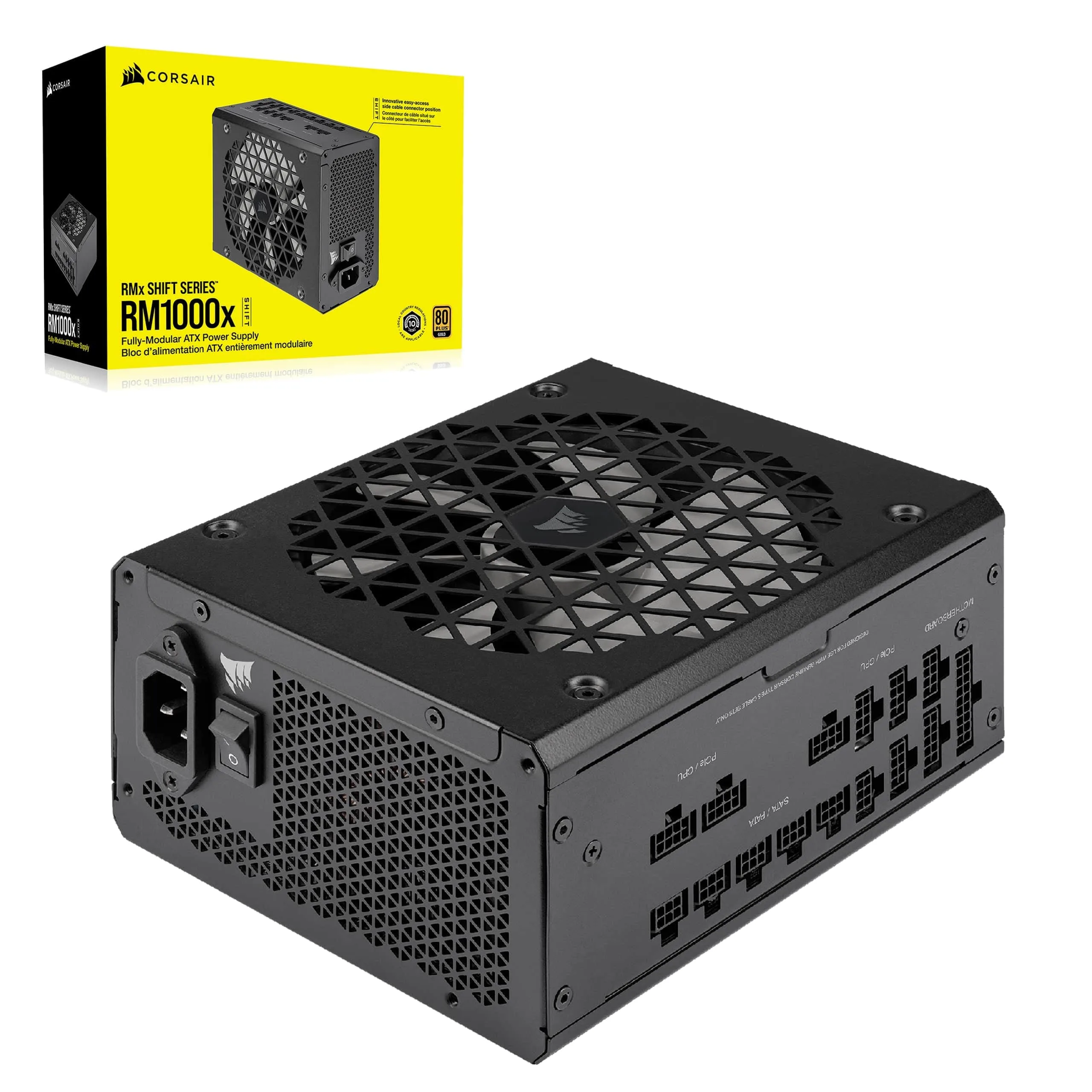 FUENTE CORSAIR RM1000X SHIFT 1000W 80 PLUS GOLD FULL MODULAR PCIE 5.1 / ATX 3.1 BLACK