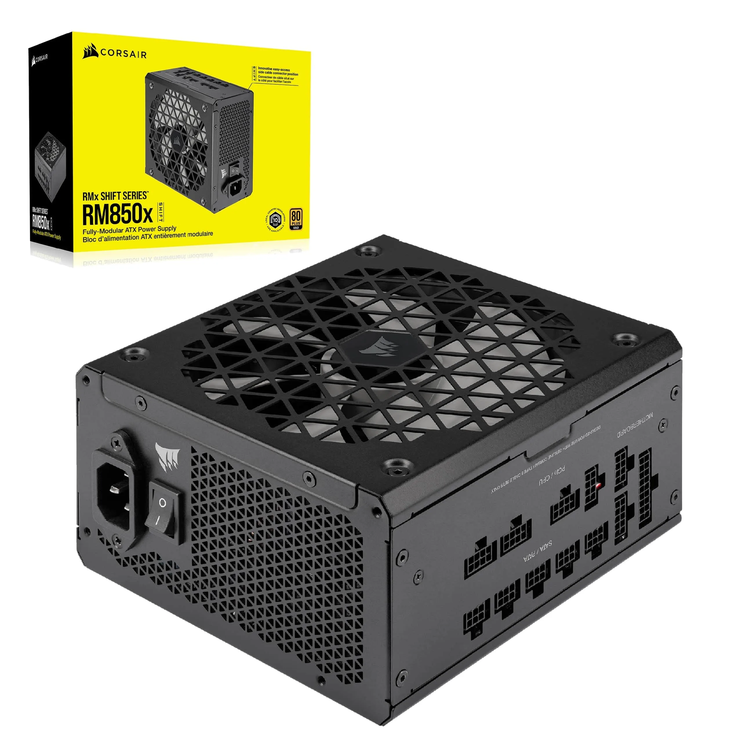 FUENTE CORSAIR RM850X SHIFT 850W 80 PLUS GOLD FULL MODULAR PCIE 5.1 / ATX 3.1 BLACK