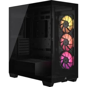GABINETE CORSAIR iCUE 3500X RGB Mid-Tower TG Fan iCUE x3 Black - https://clickgaming.com.ar
