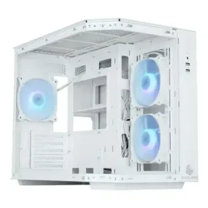 GABINETE EVOLABS PRIMACY WHITE EDITION - 3 FAN ARGB - https://clickgaming.com.ar