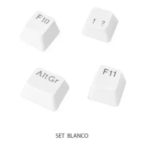 KEYCAPS NISUTA BLANCO SET DE 108 - https://clickgaming.com.ar