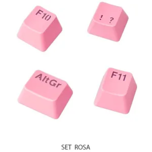 KEYCAPS NISUTA ROSA SET DE 108 - https://clickgaming.com.ar