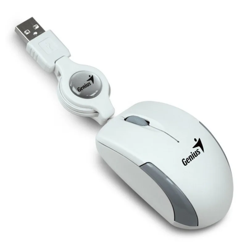 MOUSE USB MINI RETRACTIL GENIUS MICRO TRAVELER WHITE