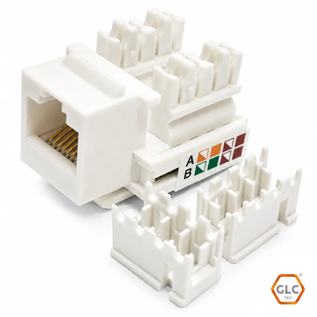 JACK RJ45 HEMBRA CAT.6A GLC 110 IDC A/B BLANCO
