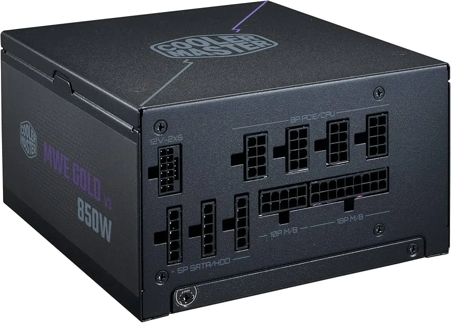 FUENTE COOLER MASTER MWE GOLD V3 ATX 3.1 850W FULL MODULAR 80 PLUS GOLD BLACK
