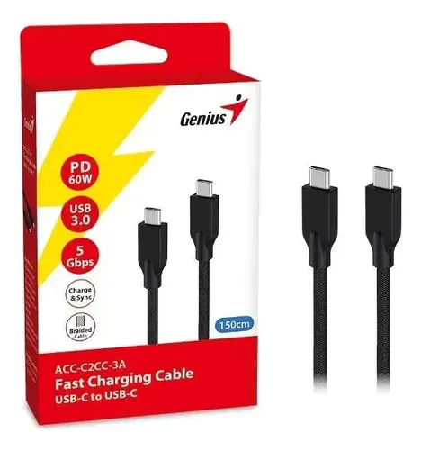 CABLE USB-C GENIUS CARGA/DATOS USB-A A USB-C 1.5M
