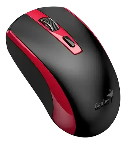 MOUSE GENIUS ECO-8150 RED WIRELESS RECARGABLE