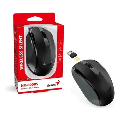 MOUSE GENIUS NX-8008S BLACK WIRELESS SILENCIOSO