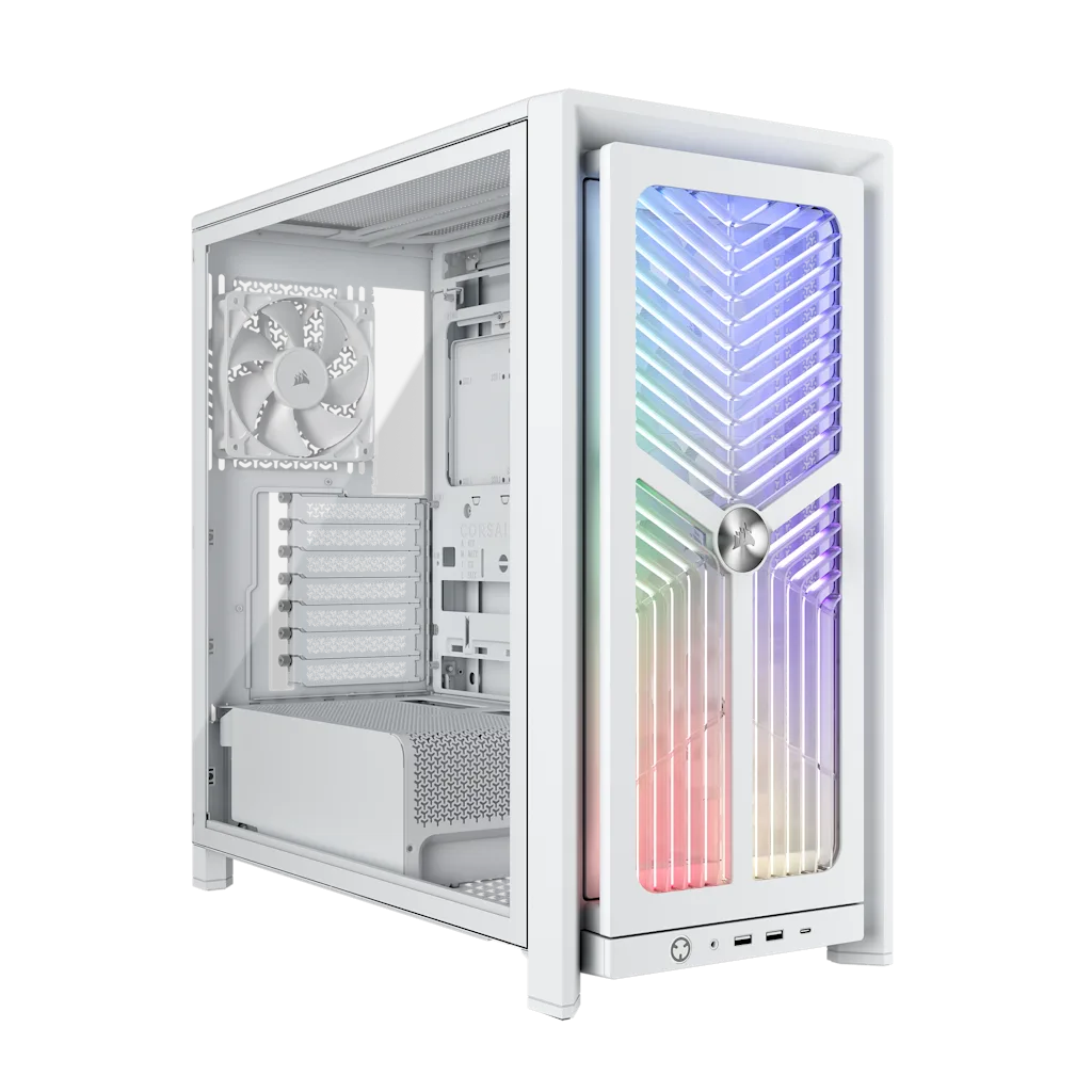 GABINETE CORSAIR FRAME 4000X RS MID-TOWER TG FAN X3 WHITE (8835)