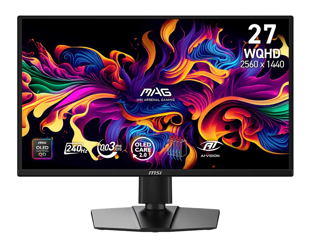 MONITOR GAMER MSI 27" MAG 274QP QHD OLED 240HZ 0.03MS FLAT 2XHDMI + 1XDP (II) (4026)