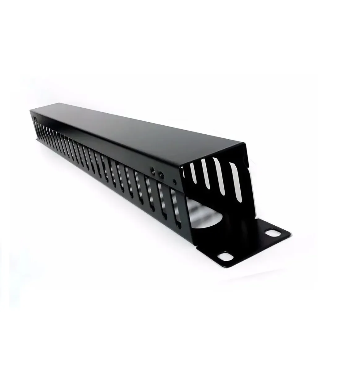 ORGANIZADOR FURUKAWA 19` 1U NEGRO C/TAPA DE CABLES
