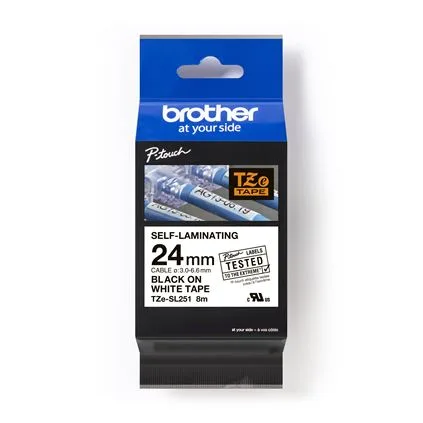 CINTA P/ROTU BROTHER TZESL251 24MM FLEX NEG/BLA