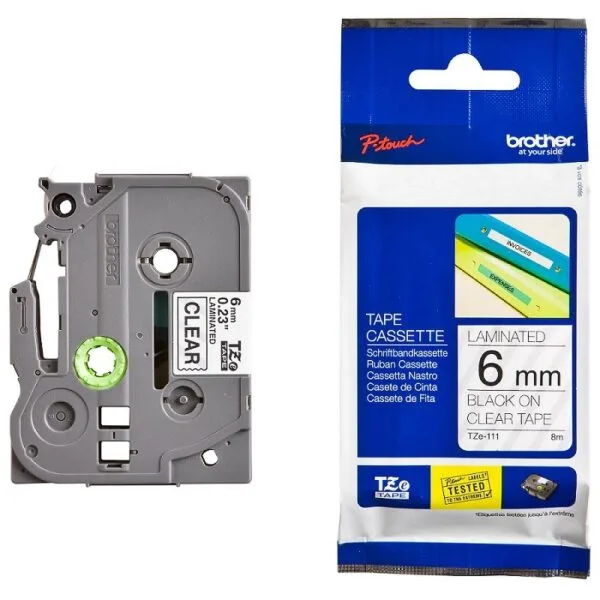 CINTA P/ROTU BROTHER TZE231 12MM NEGRO/BLANCO