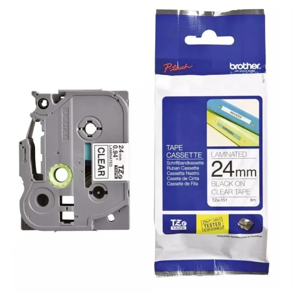 CINTA P/ROTU BROTHER TZE251 24MM NEGRO/BLANCO