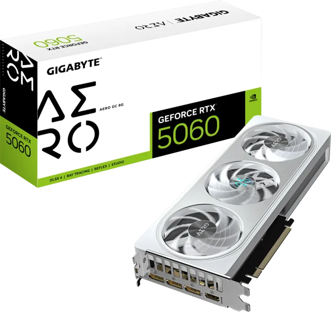 VGA GIGABYTE GEFORCE RTX 5060 AERO OC 8G WHITE (6415)