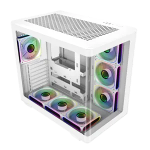 Gabinete Cooler Master Elite 600 Mid Tower 4 Fans ARGB Tempered Glass White s/Fuente - https://clickgaming.com.ar