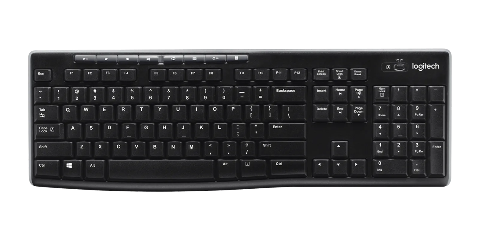 TECLADO LOGITECH WIRELESS K270 GRAPHITE 920-004426 (8789)
