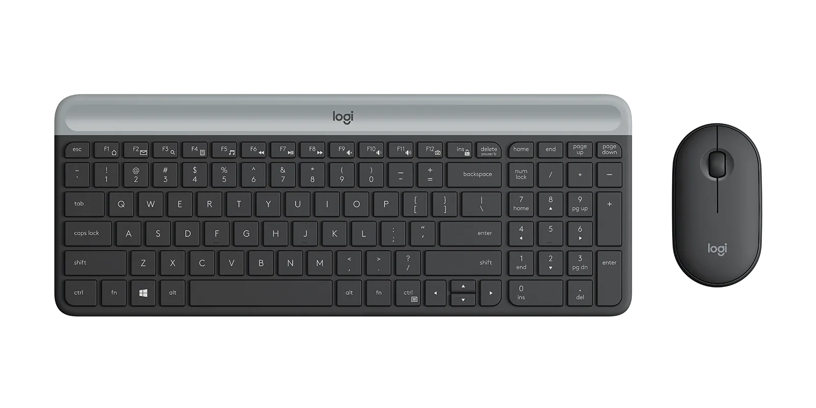 TEC+MOUSE LOGITECH MK470 SLIM WIRELESS BLACK