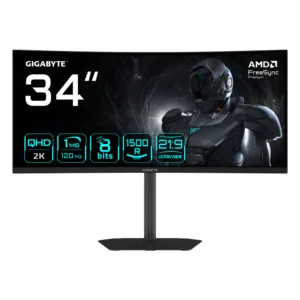 Monitor GIGABYTE 34" Edge QHD Curvo GS34WQCA - 120hz 1ms - https://clickgaming.com.ar