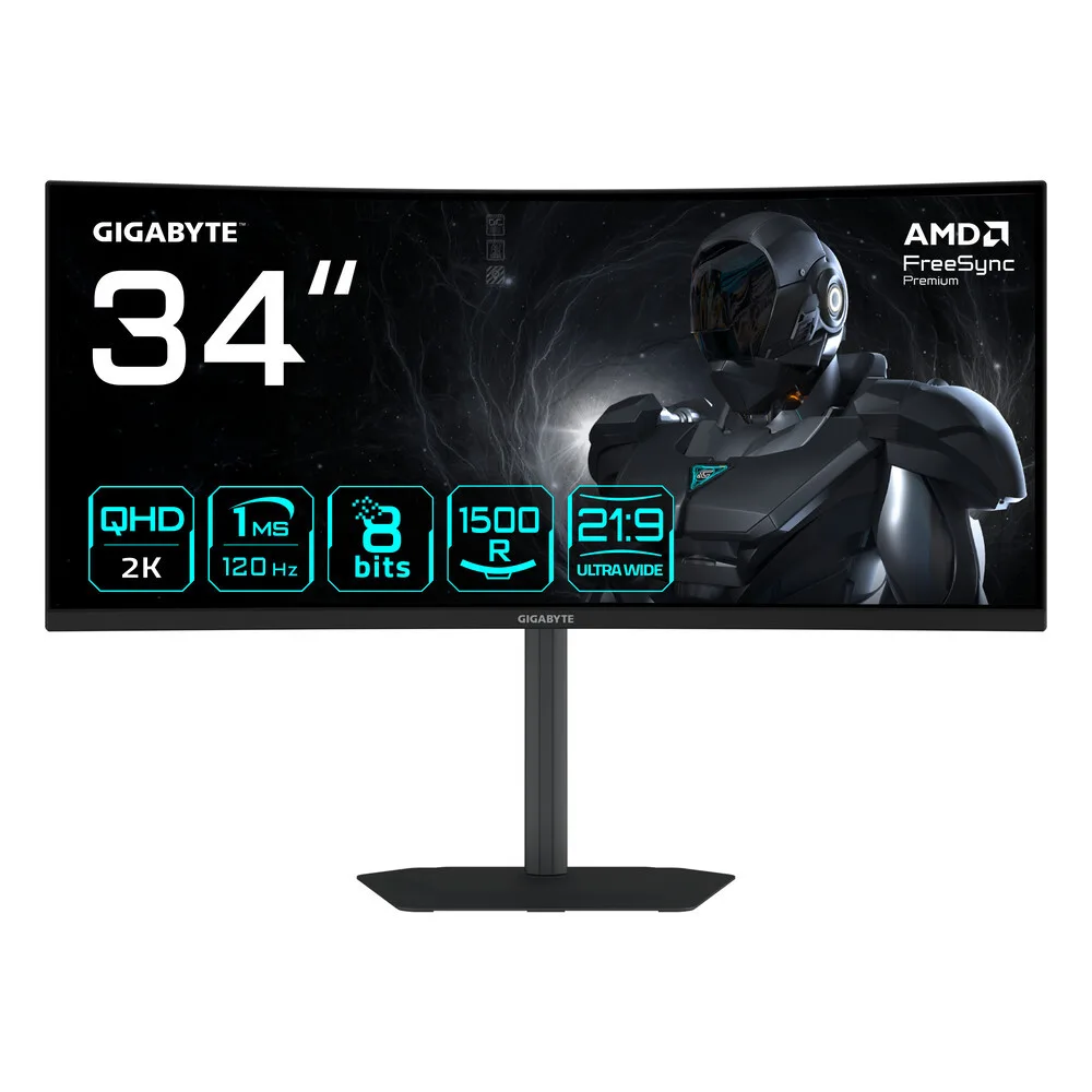 MONITOR GIGABYTE 34" EDGE QHD CURVO GS34WQCA - 120HZ 1MS