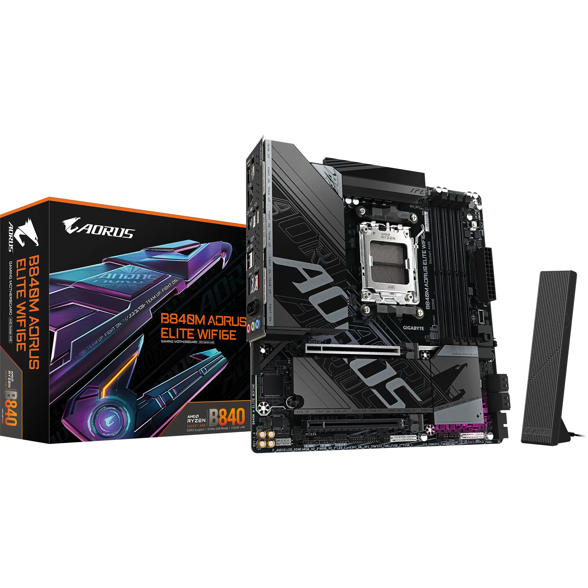 MOTHER GIGABYTE B840M A ELITE WIFI6E DDR5 AM5 (SERIE 7000/8000/9000) (7331)