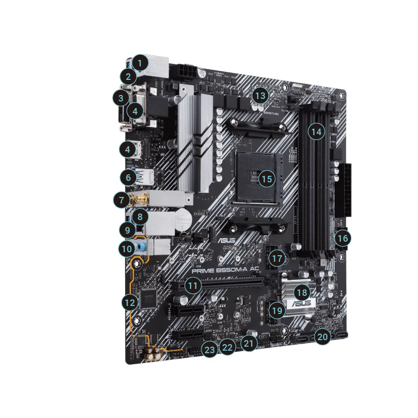 Motherboard ASUS PRIME B550M-A AC AM4 DDR4 - https://clickgaming.com.ar