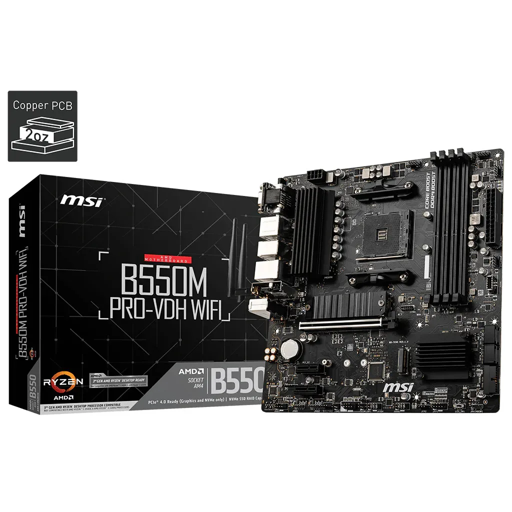 MOTHERBOARD MSI B550M PRO-VDH WIFI AM4 DDR4