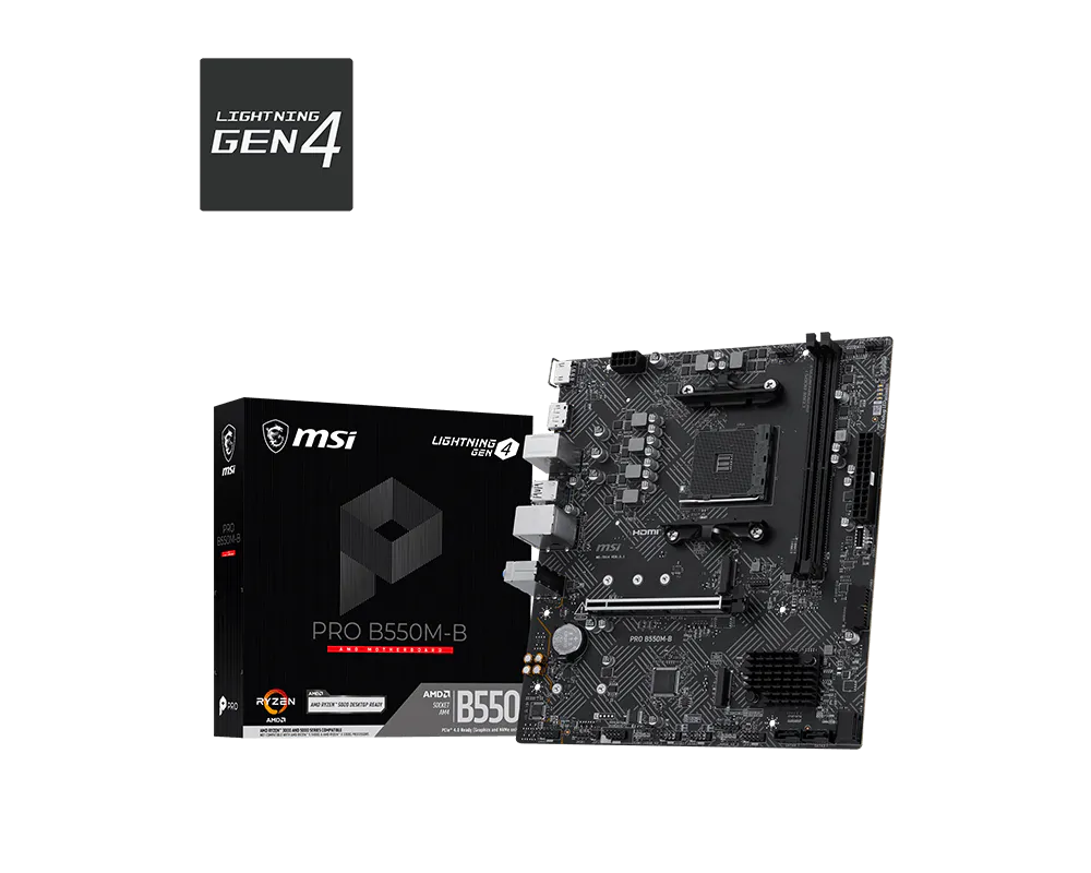 MOTHERBOARD MSI PRO B550M-B AM4 DDR4