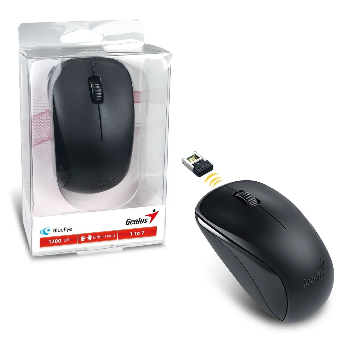 MOUSE GENIUS NX-7000SE BLACK WIRELESS